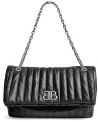 Balenciaga - Medium Monaco Chain-Strap Quilted Shoulder Bag - Lyst