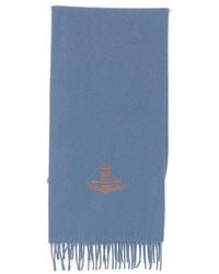 Vivienne Westwood - Orb-Embroidered Fringed Scarf - Lyst