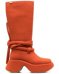 Red Knee-high boots for Women | Lyst