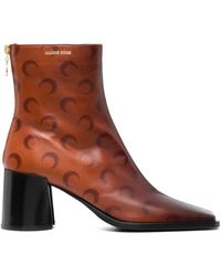 Marine Serre - Airbrushed Crescent Moon-Print Boots - Lyst