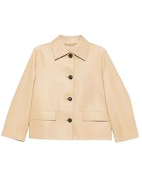 TOTEME - Button-Up Leather Jacket - Lyst