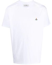 Vivienne Westwood - Logo-embroidered Cotton T-shirt - Lyst