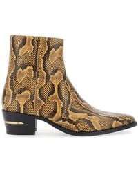 Amiri - Python Embossed Ryder Boots - Lyst