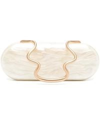 Cult Gaia - Ilaria Marbled-Effect Sculptural Clutch Bag - Lyst