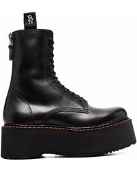R13 - Double Stack Platform Boots - Lyst