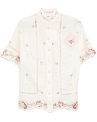 Zimmermann - Patience Lace Floral Shirt - Lyst