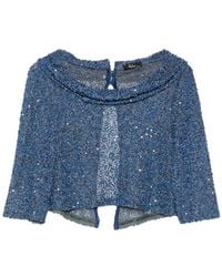 Fely Campo - Sequin Embellished Blouse - Lyst