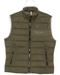 BOSS - Quilted Logo-Print Gilet - Lyst
