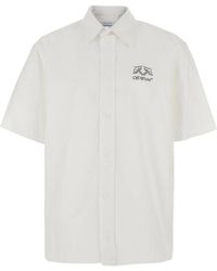Off-White c/o Virgil Abloh - Off- Off Line Half-Arrow Poplin Slim Bowling Shirt - Lyst