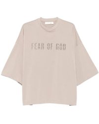 Fear Of God - Logo-Print Drop-Shoulder T-Shirt - Lyst