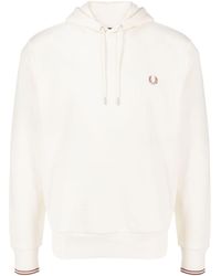 Fred Perry - Logo-Embroidered Drawstring Hoodie - Lyst