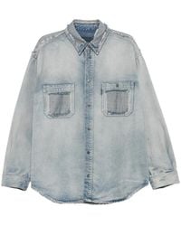 Haikure - Nelson Distressed Patchwork Denim Shirt - Lyst