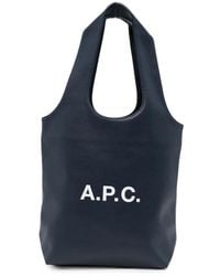 A.P.C. - A. P.C. Small Ninon Logo-Print Tote Bag - Lyst