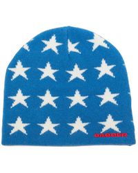 DAGGER - Star-Intarsia Beanie Hat - Lyst