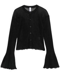 CFCL - Hypha Lucent Glitter Flared-Sleeve Cardigan - Lyst