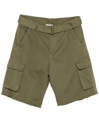Laneus - Belted Button Cargo Shorts - Lyst