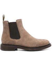 Doucal's - Suede Round-Toe Chelsea Boots - Lyst