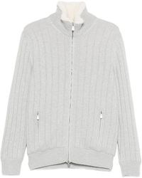 Fileria - Ribbed Zip Cardigan - Lyst