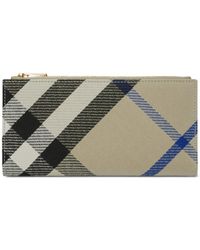 Burberry - Large Checked Bi-Fold Wallet - Lyst