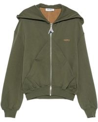 The Attico - Logo-Embroidered Zip-Up Hoodie - Lyst