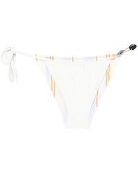SIR. - Bead-Embellished Striped Bikini Bottoms - Lyst