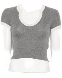 Vivienne Westwood - Orb-Embroidered Contrast-Trim T-Shirt - Lyst