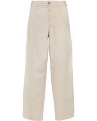 Emporio Armani - Logo-Patch Cotton-Blend Wide-Leg Jeans - Lyst