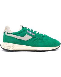 Autry - Reelwind Low Sneakers In Green Nylon And Suede - Lyst