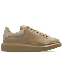 Alexander McQueen - Oversized Lace-Up Leather Sneakers - Lyst
