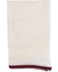 Faliero Sarti - Contrast-Border Frayed Scarf - Lyst