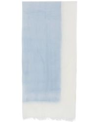 D'Aniello - Fringed Colour Block Scarf - Lyst