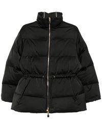 Elisabetta Franchi - Drawstring Puffer Jacket - Lyst