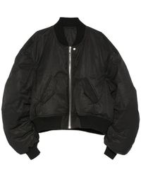 Rick Owens - Secchia Flight Ruched-Sleeve Bomber Jacket - Lyst