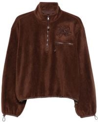 Cecilie Bahnsen - Bow-Embroidered Quarter-Zip Sweater - Lyst