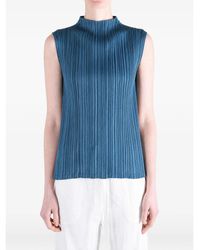 Pleats Please Issey Miyake - Mellow Sleeveless Top - Lyst