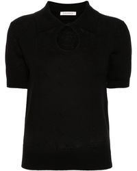 By Malene Birger - Keyhole-Neck Ribbed Polo Top - Lyst
