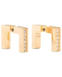 Elisabetta Franchi - Rhinestone-Embellished Earrings - Lyst