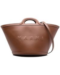 Marni - Tote Bag With Embossed Logo - Lyst