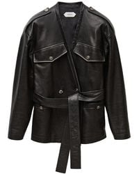 Versace - Leather Blouson - Lyst