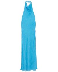 STAUD - Roselle Beaded Halterneck Maxi Dress - Lyst