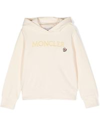 Moncler - Embroidered-Logo Cotton Hoodie - Lyst
