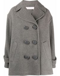 See By Chloé Double-breasted Oversized Coat - Grey