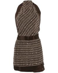 SIR. - Astrid Printed Halter-Neck Mini Dress - Lyst