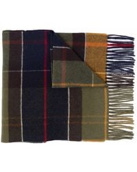 Barbour - Plaid-Check Print Scarf - Lyst