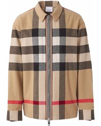 Burberry - Check Wool-blend Over Shirt - Lyst