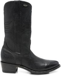 Mexicana - Embroidered Leather Cowboy Boots - Lyst