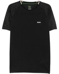 BOSS - Active Moisture-Wicking T-Shirt With Tennis-Ball Eming - Lyst