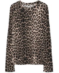 Baserange - Leopard-Print Bell-Sleeve T-Shirt - Lyst