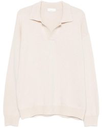 Roberto Collina - Ribbed-Trim Long-Sleeve Polo Shirt - Lyst
