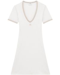 Courreges - Logo-Patch Mini Dress - Lyst